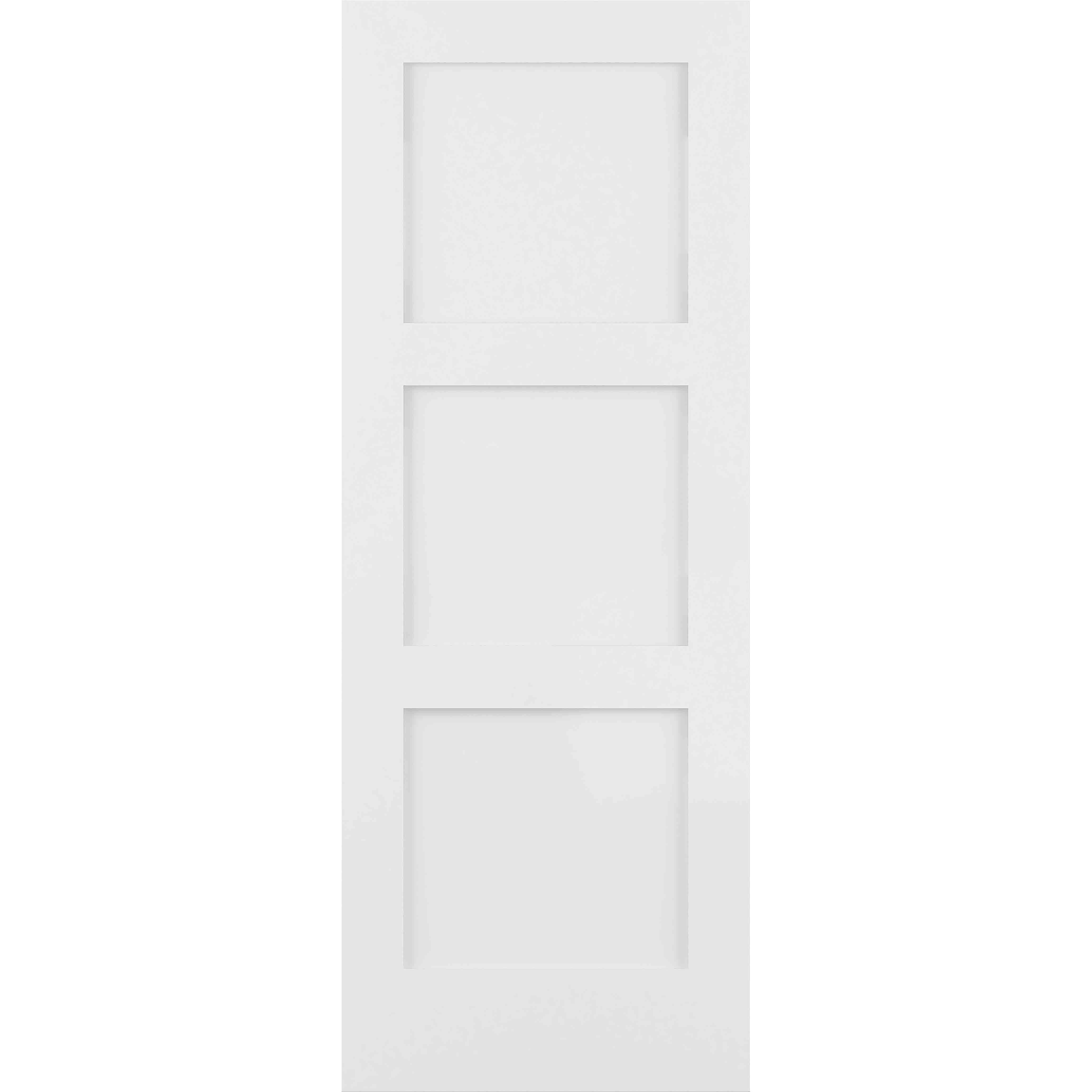 3 Panel Interior Door Shaker 3-Panel 20 Minute Fire Interior Door Slab Component - Primed