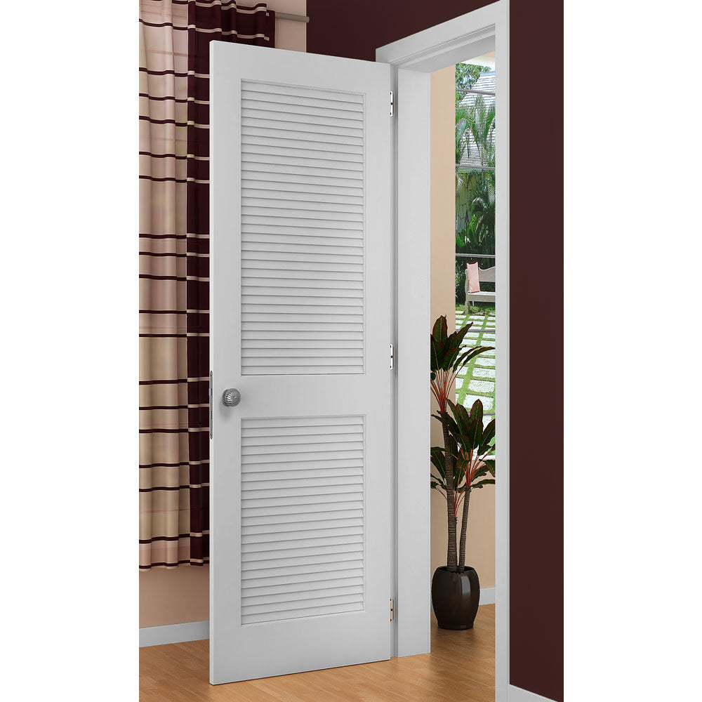 Classic Louver/Louver Pine Wood Interior Door Slab - Primed