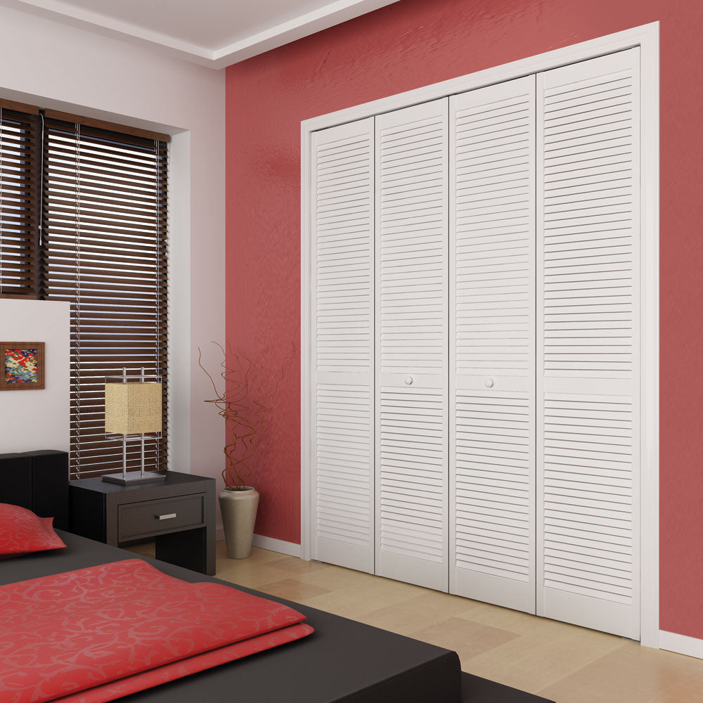 Classic Louver/Louver Pine Wood Bi-fold Interior Door with Hardware