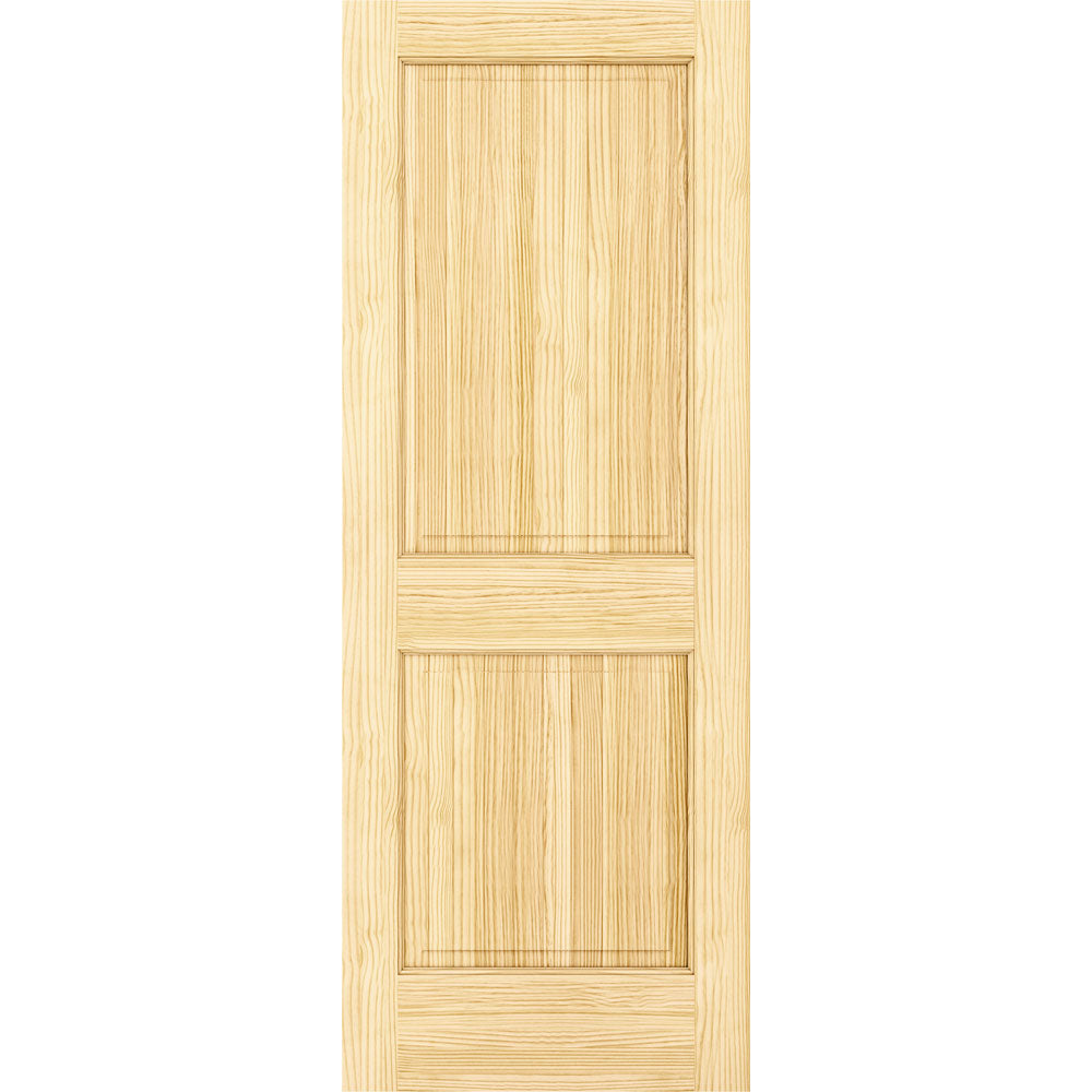 Colonial 2-Panel Pine Wood Interior Door Slab - Clear Pine