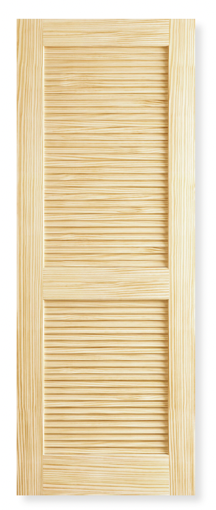 Classic Louver/Louver Pine Wood Interior Door Slab - Clear Pine