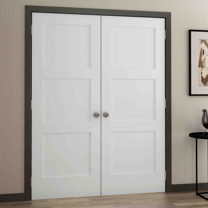 Shaker 3-Panel 20 Minute Fire Interior Door Slab Component - Primed